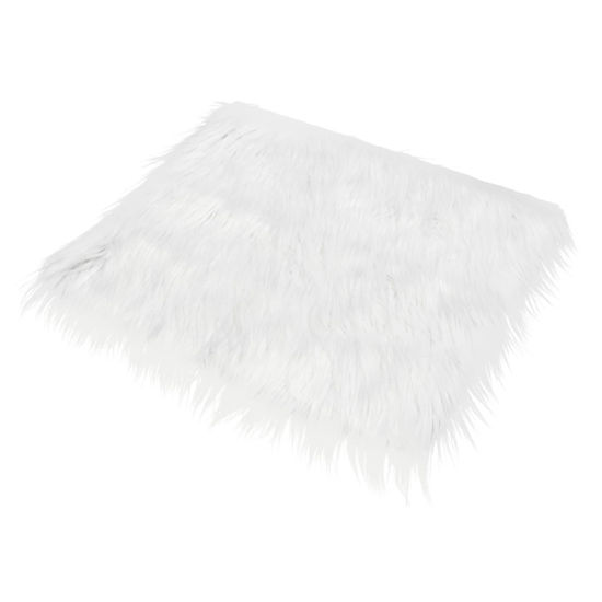 Picture of Hohopeti Baby Photography Blanket Baby Photography Blanket Photo Props Blankets White Furry Blanket Baby Photoshoot Mat Newborn Backdrop Mat Photo Backdrop Photography Background Cloth
