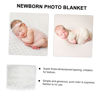 Picture of Hohopeti Baby Photography Blanket Baby Photography Blanket Photo Props Blankets White Furry Blanket Baby Photoshoot Mat Newborn Backdrop Mat Photo Backdrop Photography Background Cloth