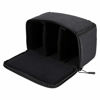 Picture of Camera Bag, 10.2 * 5.9 * 5.5 Inch Portable Overlap Zipper Padded Bag Pouch W/ Carry Strap BT For DSLR Camera Lens, Full Padded Accessory Lens Case With Thick Inner Vibrate Absorption Material