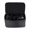 Picture of Camera Bag, 10.2 * 5.9 * 5.5 Inch Portable Overlap Zipper Padded Bag Pouch W/ Carry Strap BT For DSLR Camera Lens, Full Padded Accessory Lens Case With Thick Inner Vibrate Absorption Material