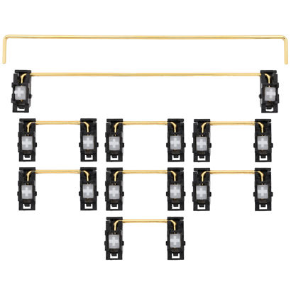Picture of EG Everglide Panda Stabilizer Gold Plated Plate Mounted Black White Stabilizer for Custom Mechanical Keyboard Plate IK75 YC66 Zeeyoo 68 YC96 Womier (EG Panda for 104 Plus x1)