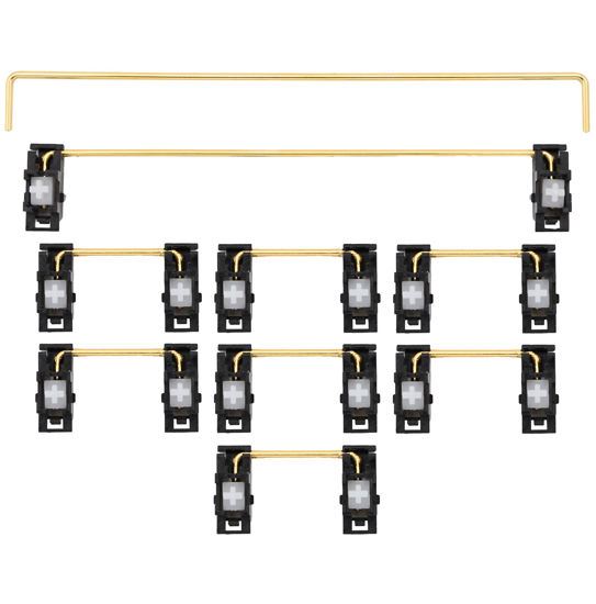 Picture of EG Everglide Panda Stabilizer Gold Plated Plate Mounted Black White Stabilizer for Custom Mechanical Keyboard Plate IK75 YC66 Zeeyoo 68 YC96 Womier (EG Panda for 104 Plus x1)