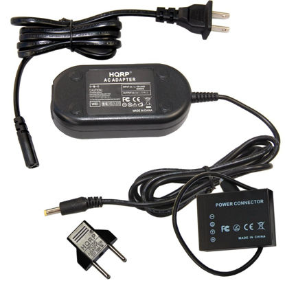 Picture of HQRP Kit AC Power Adapter Compatible with Fujifilm AC-9V CP-W126 Replacement X-E2 X-E3 X-E2S X-Pro2 X-T10 X-T2 X-T3 X-T20 Digital Camera + Euro Plug Adapter