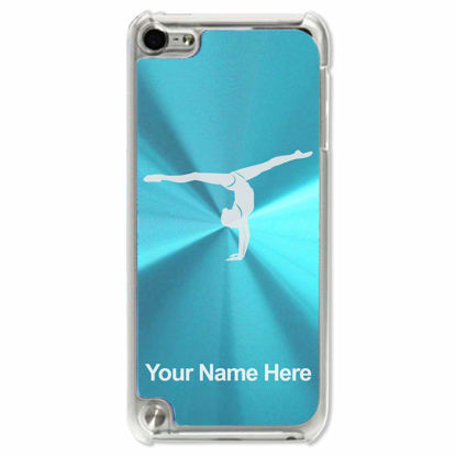 Picture of Case Compatible with iPod Touch 5th/6th/7th Generation, Gymnast Girl, Personalized Engraving Included (Light Blue)