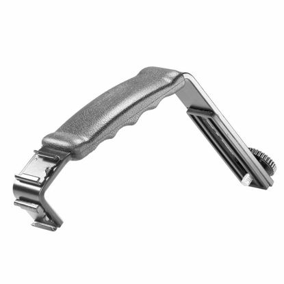 Picture of LHIABNN Universal L Camera Bracket Mount Dv/Video/Fill Light Bracket Dual Flash Support Frame L Type Bracket, 1/4" Tripod Screw for DSLR Camera Camcorder
