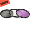 Picture of 67mm Multi-Coated 3 Piece Filter Kit (UV-CPL-FLD) for Canon Rebel T6i, T6s, T7i, EOS 80D, EOS 77D Cameras with Canon EF-S 18-135mm is STM Lens