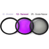 Picture of 67mm Multi-Coated 3 Piece Filter Kit (UV-CPL-FLD) for Canon Rebel T6i, T6s, T7i, EOS 80D, EOS 77D Cameras with Canon EF-S 18-135mm is STM Lens