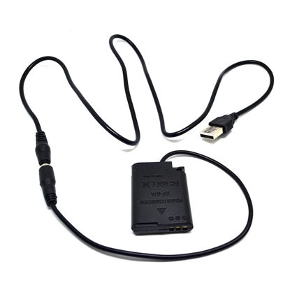 Picture of Raeisusp 5V2A USB Cable + EN-EL23 Dummy Battery EH-67A EP-67A DC Coupler for Nikon COOLPIX Camera P600 P610 P900 S810C