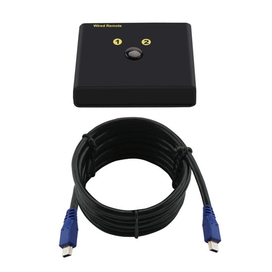 Picture of Replacement Wired Remoter A B Toggle Switcher for CKL 2 Port Dual Monitor KVM Switches