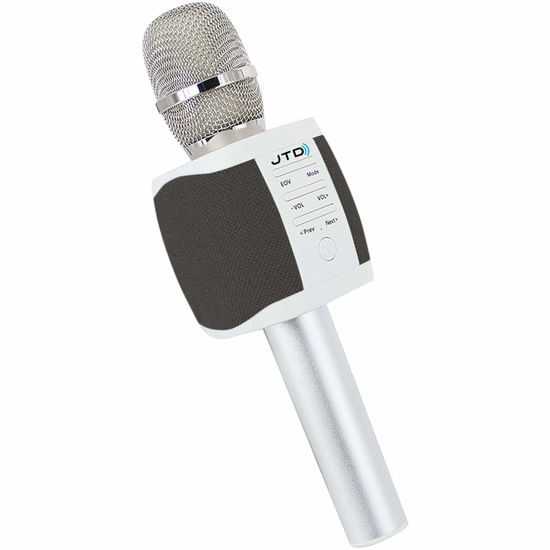 Picture of JTD Wireless Karaoke Microphone Speaker Recorder with 2x5W Dual Speakers, Sing Listen Record, Phone Tablet Computer 3.5mm MicroSD [JTD-009]