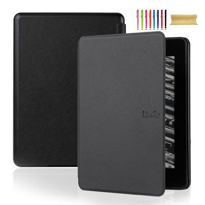 Picture of Slim Case for 7" Kindle Paperwhite 12th Generation 2024/ Kindle Colorsoft Case, PU Leather Smart Cover Auto Sleep Wake Lightweight Anti-Scratch Protective Flip Cover for Amazon Kindle 2024 7",Black