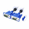 Picture of CableVantage HD15 15Pin VGA Male to Male VGA Cable for TV Computer Monitor Blue for TV Computer Monitor Extension Cable Gold Plated DB15 VGA Male to Male Monitor Cable Blue (75 Feet)
