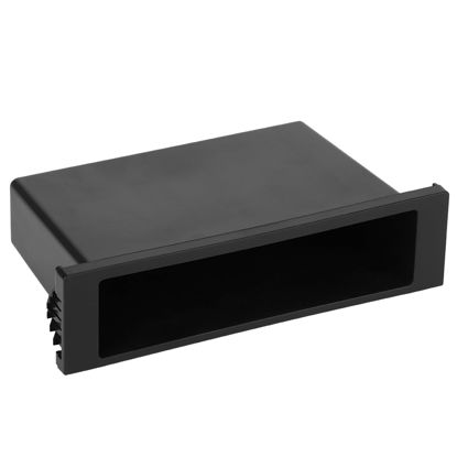 Picture of KLLJRFW Dash Radio Storage Box, Car Single Din Radio Pocket Radio Dash Kit Car Radio Pocket Storage Suitable for 1-DIN Car Radio Shafts