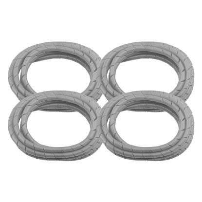 Picture of 4 Pack BarberMate Premium 8' Cord Cover Prevents Cord Tangling - Silver