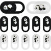 Picture of Hemobllo Laptop Privacy Covers Webcam Covers, Laptop Camera Cover Slide Cute Panda Pattern Privacy Covers Ultra-Thin Webcam Cover Slide for Laptop, PC, Cell Phone 12pcs Abs Webcam Slider