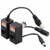 Picture of UHPPOTE Coax BNC Video + Power Balun Passive Connector Adaptor for CCTV Camera (Pack of 1 Pair)