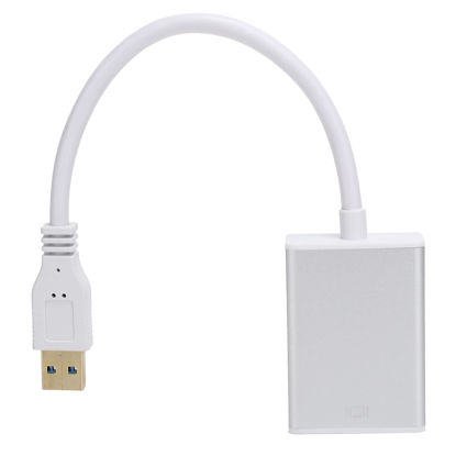 Picture of Audio Video Transmission Converter, USB to High Definition Multimedia Interface Adapter with Drive Extend Display Device, Big Screen for Viewing(Silver Gray)
