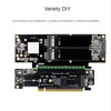 Picture of GZSHUNLI PCIE X16 to M.2 NVME SSD Adapter Card PCIE4.0 Expansion Adapter Card PCIE X16 to X8+X4+X4 Quad VROC .2 NVMe Port, Black, 500321813