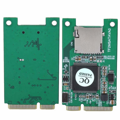 Picture of Micro Secure Digital TF Card to Mini PCI-E mSATA SSD Adapter card as disk driver