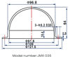Picture of JMX 3.5 Inch Acrylic Indoor/Outdoor CCTV Clear Camera Dome Cover Security Camera Housing