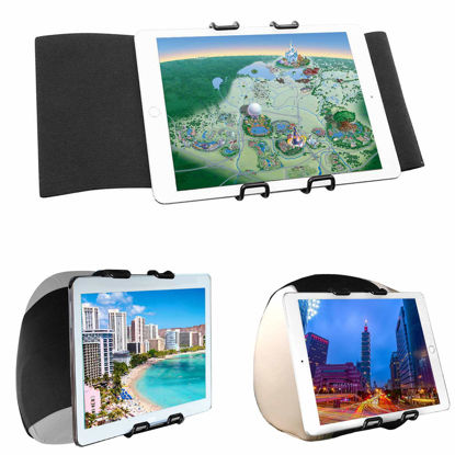 Picture of Accessory Basics Tesla Model 3 X S Y Tablet/Smartphone Headrest Wrap Mount Holder for Switch iPad Mini Air Pro Galaxy Tab S E (All iPhone Pro MAX, Galaxy Note Fold 14 13 12 S22 S21)