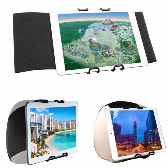 Picture of Accessory Basics Tesla Model 3 X S Y Tablet/Smartphone Headrest Wrap Mount Holder for Switch iPad Mini Air Pro Galaxy Tab S E (All iPhone Pro MAX, Galaxy Note Fold 14 13 12 S22 S21)