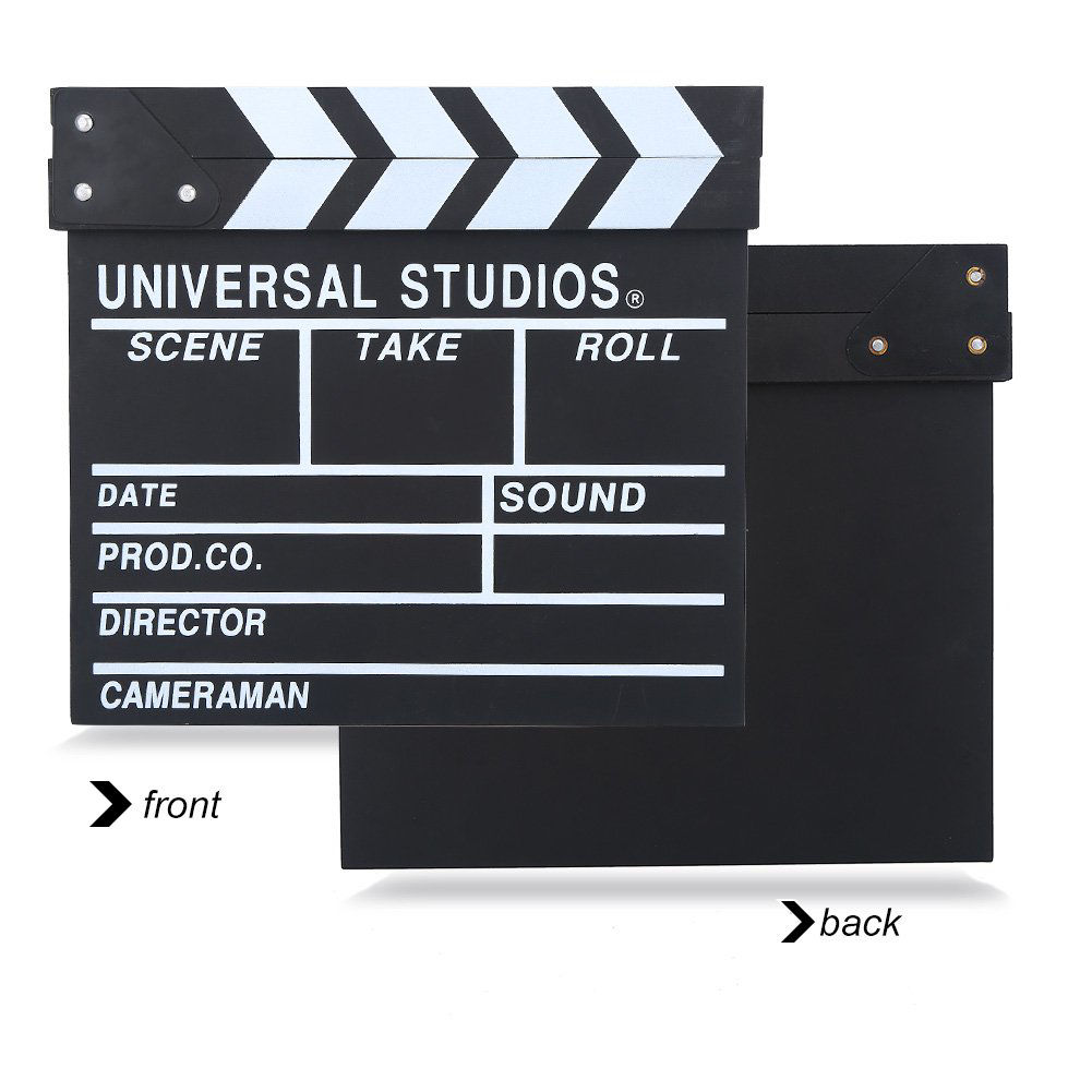 GetUSCart- Wooden Director Scene Clapperboard TV Movie Clapper Board ...