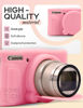 Picture of Camera Cover for Canon PowerShot SX730 HS, SX740 HS Digital Camera, Soft Silicone Protective Cover with Removable Lens Cap, Travel Camera Case for Photographers - Pink