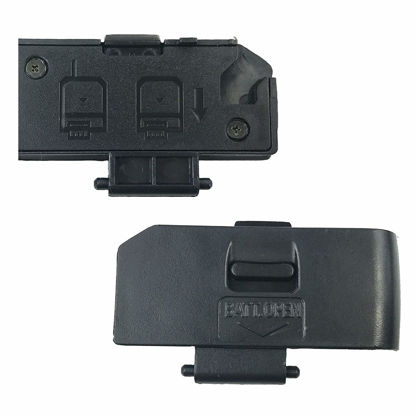 Picture of PhotoTrust 2 Pieces Battery Door Cover Lid Cap Replacement Repair Part Compatible with Canon EOS 1000D 450D 500D Rebel XS XSi T1i