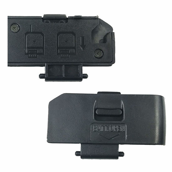 Picture of PhotoTrust 2 Pieces Battery Door Cover Lid Cap Replacement Repair Part Compatible with Canon EOS 1000D 450D 500D Rebel XS XSi T1i