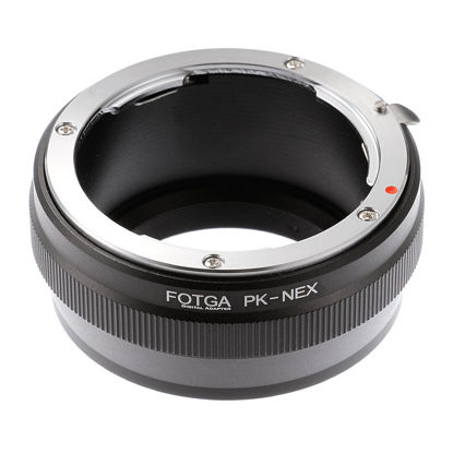 Picture of Fotga Lens Mount Adapter for Pentax PK Mount Lens Compatible with Sony E-Mount NEX6 NEX7 NEX-F3 A6000 A6100 A6500 A6600 A5000 A3500 A3000 Alpha A7 A7R A7S II III IV A9 Camera