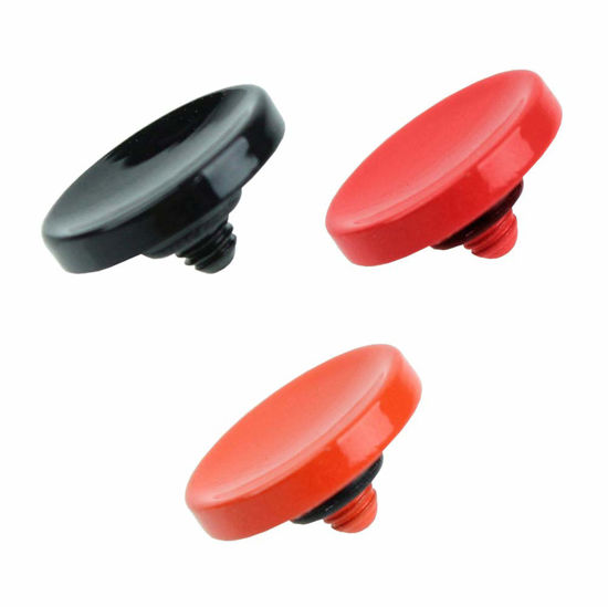 Picture of Foto&Tech Soft Shutter Release Button Compatible with Fuji Fujifilm X-T5 X-T4 X-T3 X-T30 X-T30 II X-T20 X-PRO3 X100V X100F X-E4 X-E3 RX1R II RX10 IV III Leica M10 M9 Nikon Df F3 (3 Pieces, RD+BK+OR)
