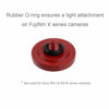 Picture of Foto&Tech Soft Shutter Release Button Compatible with Fuji Fujifilm X-T5 X-T4 X-T3 X-T30 X-T30 II X-T20 X-PRO3 X100V X100F X-E4 X-E3 RX1R II RX10 IV III Leica M10 M9 Nikon Df F3 (3 Pcs, Dark Red)