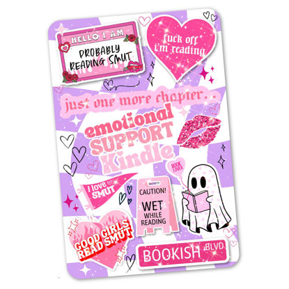 Picture of Clear Back Cover Insert for Kindle Paperwhite 11th Generation 6.8" | Smut Book Stickers | Kindle Insert for Clear Case | Booktok Bookish Cardstock Kindle Case Sticker Insert | Book Gifts for Women