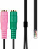 Picture of Headset Buddy PC Dual 3.5mm to RJ9/RJ10 Headset Phone Adapter - Compatible with Cisco
