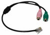 Picture of Headset Buddy PC Dual 3.5mm to RJ9/RJ10 Headset Phone Adapter - Compatible with Cisco