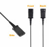 Picture of VoiceJoy Gold-Plated Headset QD to 3.5mm Quick Disconnect Cable for Plantronics Headsets,Dual 3.5mm Plug into Sound Card on PC Computer