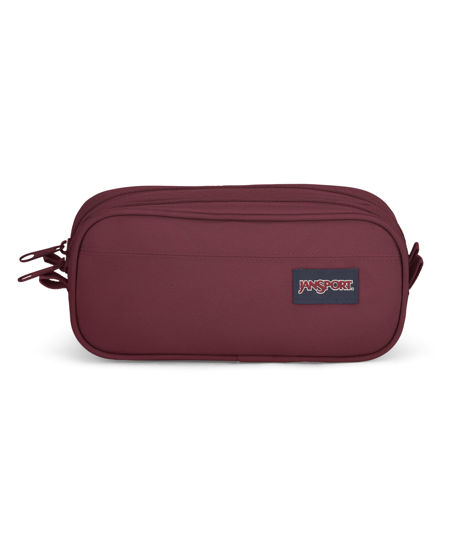 Picture of JanSport Large Accessory Pouch - Secure Storage Space for Pens, Power Cords, Pencil Case, Ideal For Everyday Essentials, 1.3L, Russet Red