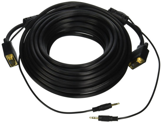 Picture of C&E 50ft-Audio-svga Premium VGA/SVGA/XGA/SXGA/UXGA HD15 Monitor Projector Cable