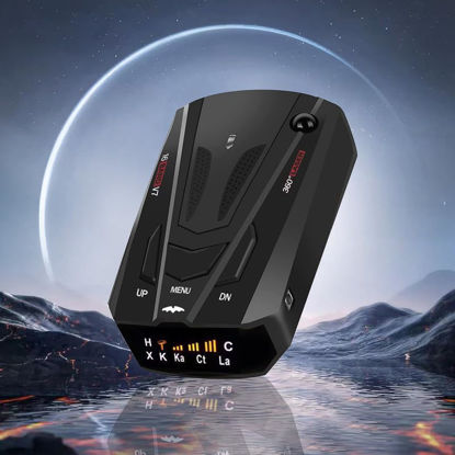 Picture of New Radar Detector for Cars with Voice Speed Prompt, 360 ° Detection，Vehicle Speed Alarm System, Led Display,City/Highway Mode, Gifts for Husbands,Boyfriends x5, black, RAV10Q