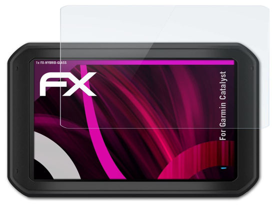 Picture of atFoliX Plastic Glass Protective Film Compatible with Garmin Catalyst Glass Protector, 9H Hybrid-Glass FX Glass Screen Protector of Plastic