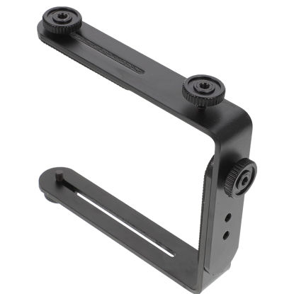 Picture of Double L-Bracket L-Shape Camera Bracket L-Shape Flash Light Holder Bracket for DSLR L-Shape Camera Holder Bracket for Monopods Bracket for Camcorder Bracket for Speedlight