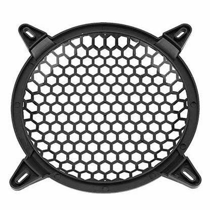Picture of Speaker Covers, Car o Plastic Mesh Cover Woofer Speaker Modification Protect Guard(8inch)