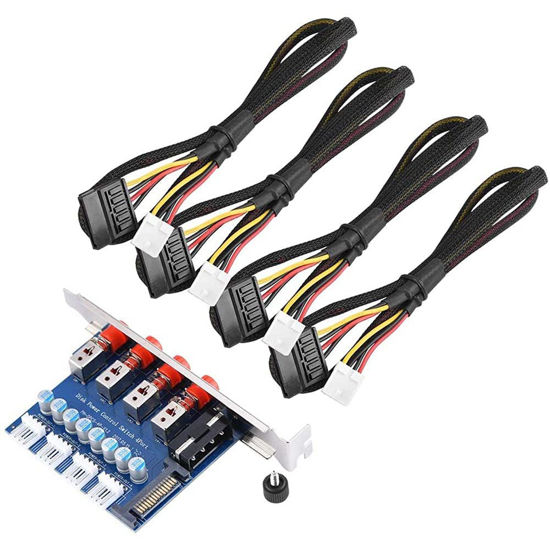 Picture of Hubceuo HDD Power Control Switch Hard Drive Selector SATA Drive Switcher for Desktop PC Computer
