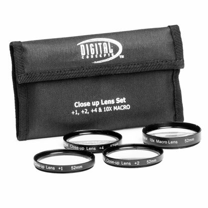 Picture of Sakar 52mm Close-Up Filter Set (+1, +2, +4 and +10 Diopters) Magnification Kit - Metal Rim