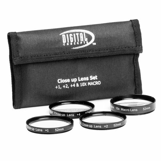 Picture of Sakar 52mm Close-Up Filter Set (+1, +2, +4 and +10 Diopters) Magnification Kit - Metal Rim