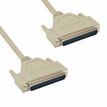 Picture of KENTEK 3 Feet FT DB37 Serial Cable Cord Connector 28 AWG Molded RS-449 37 Pin Male to Male M/M for PC Mac Printer Network Modem