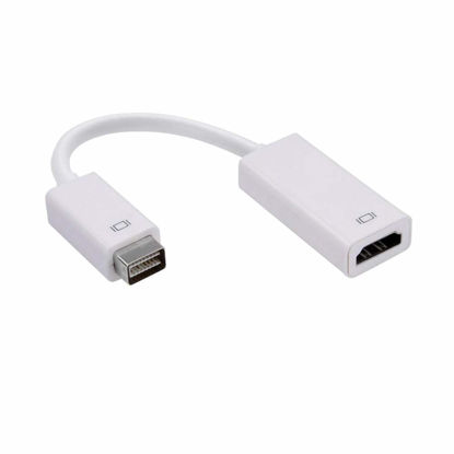 Picture of Cmple - Mini DVI Male to HDMI Female Video Adapter Cable - Mini DVI to HDMI Adapter for MacBook Pro