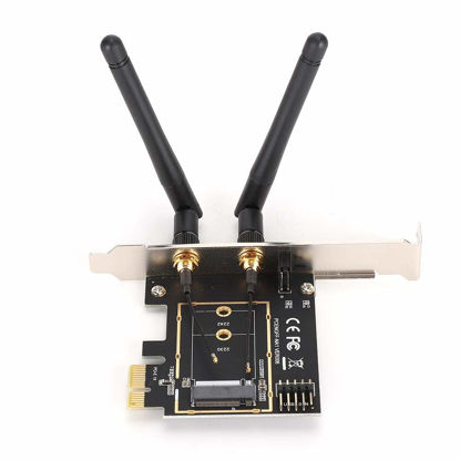 Picture of PCI E Card for PC, PCI E to NGFF M.2 Bluetooth Module Adapter Card, PCI E 1X to Key A E Adapter Card, Bluetooth Network Card Expansion Card