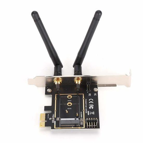 Picture of PCI E Card for PC, PCI E to NGFF M.2 Bluetooth Module Adapter Card, PCI E 1X to Key A E Adapter Card, Bluetooth Network Card Expansion Card